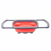 Кухня складной дуршлаг над раковиной фильтр с устойчивая подставка для постоянного 6-Кварта Ёмкость мыть в посудомоечной машине