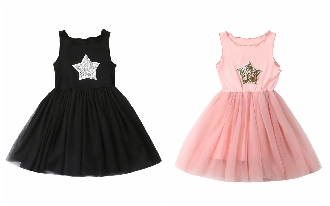 

Emmababy Fashion Cute Newborn Kids Baby Girls Dress Star Print Pageant Party Princess Tulle Gown Tutu Dress Sundress