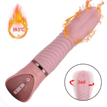 10 Mode Rechargeable Heating Tongue Vibrator For Women Sex Masturbator Oral Licking Clitoral Stimulator Dildo Vibrators Sex Toys