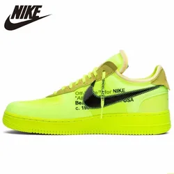 Nike Air Force 1 Off-white Ow Women Skateboarding Shoes Fluorescence Green Comfortable Sneakers#AO4606-700 Nike Air Force 1 Off-white Ow Women Skateboarding Shoes Fluorescence Green Comfortable Sneakers#AO4606-700