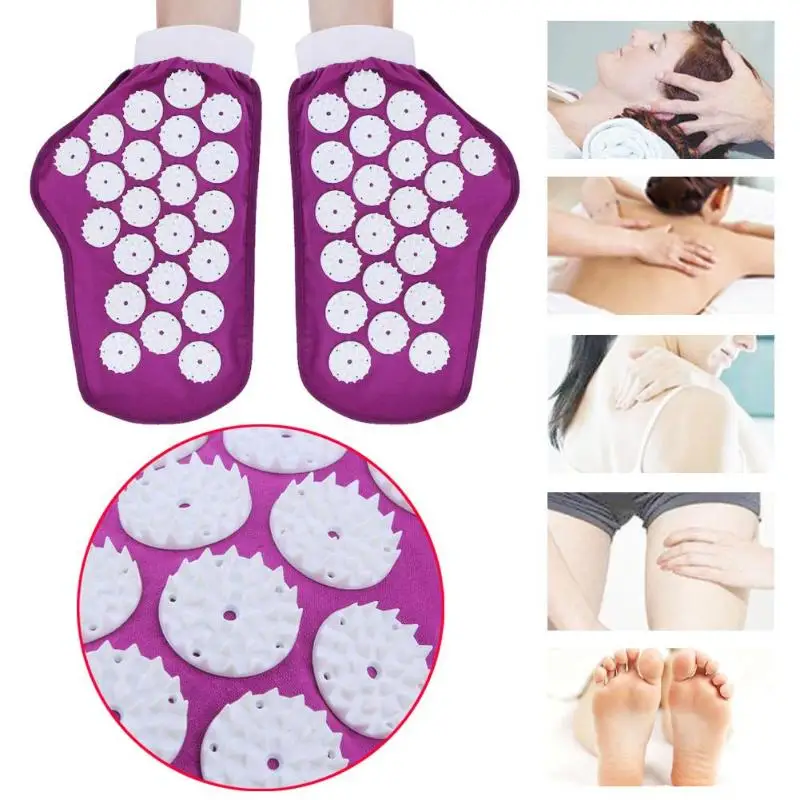 1pair Acupuncture Massage Gloves Blood Circulation Pain Body Stress Relieve Golves Massager Tool For Neck Back 1pair Acupuncture Massage Gloves Blood Circulation Pain Body Stress Relieve Golves Massager Tool For Neck Back