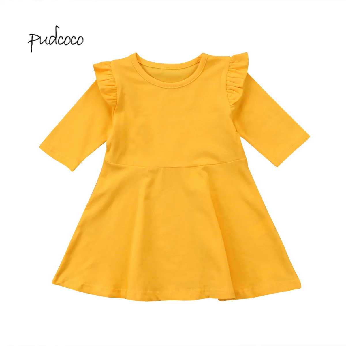 

Pudcoco New Brand Kids Baby Girls Warm Pullover Casual Long Sleeve Tutu Dress Clothes 1-5T
