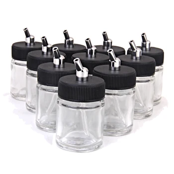 

New Arrive 10 x 22cc Airbrush Bottle Blank Jars Pot with Suction Pump Lid Spray Top High Quanlity