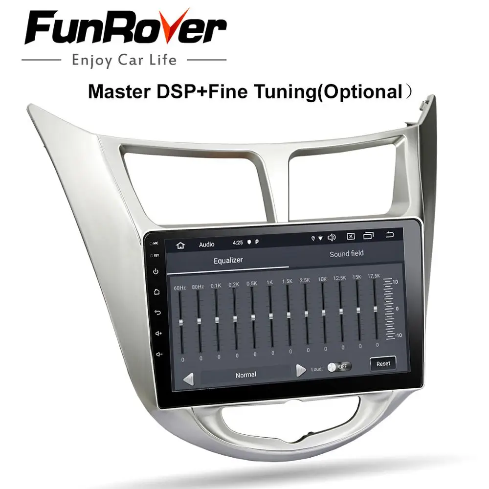 Perfect FUNROVER android 9.0 2.5D+IPS car dvd player For Hyundai Solaris Verna Accent 2008-2016 car radio gps navigation multimedia RDS 3