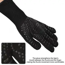 Защитные перчатки 1 пара барбекю Жаростойкие перчатки 500 градусов Цельсия для гриля выпечки Новинка