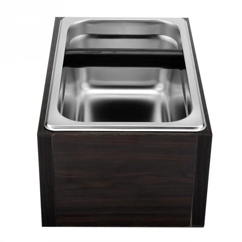 

Stainless steel coffee knock boxes and handle coffee grounds containers trash cans for messy solutions suitable for coffee shops