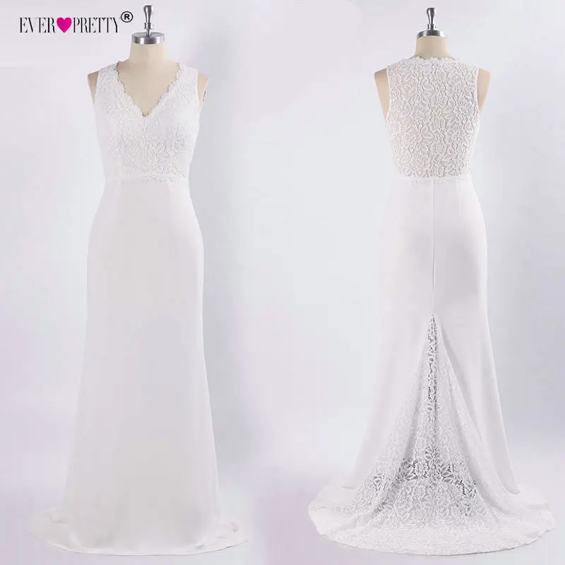Vestido De Novia Ever красивое белое кружевное платье с коротким шлейфом сексуальные