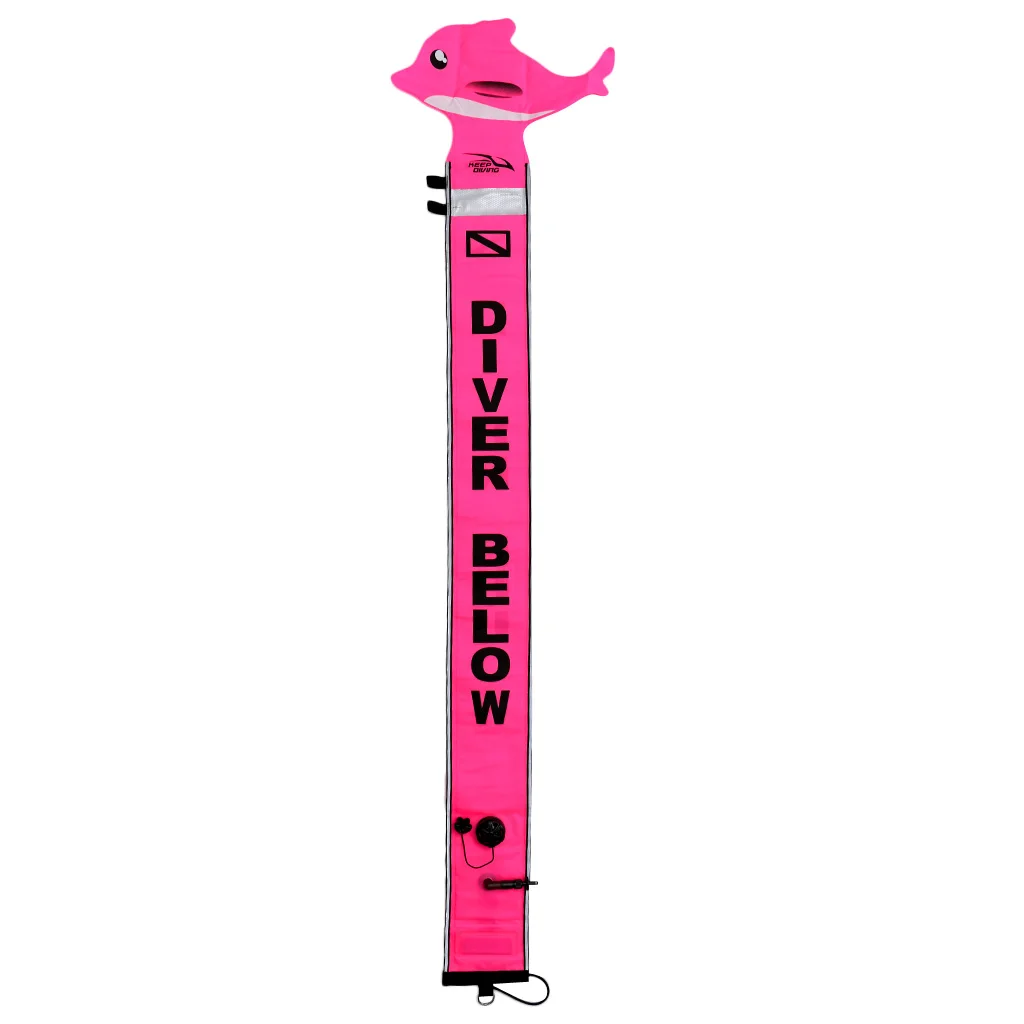 

5/6ft SMB Surface Marker Buoy TPU Coating Signal Tube Safety Sausage for Scuba Diving/ Snorkeling/Spearfishing