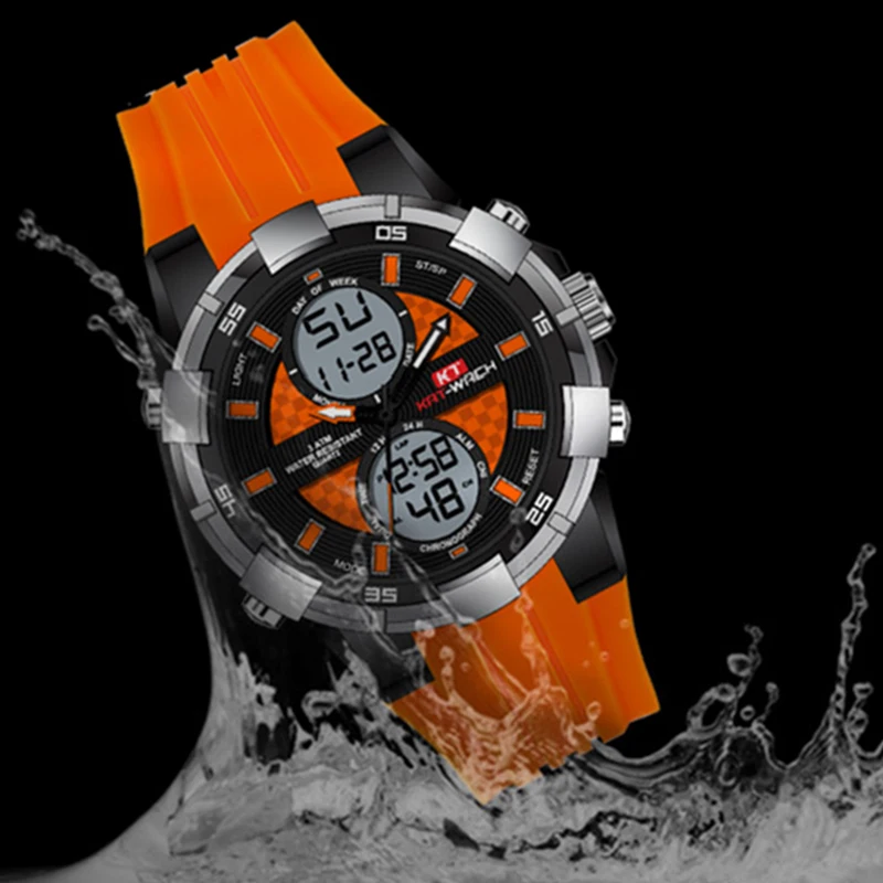 

Military Men Sports Watches 2019 New Luxury Brand Dual Display LED Digital Waterproof Silicone Band Wristwatch Relogio Masculino
