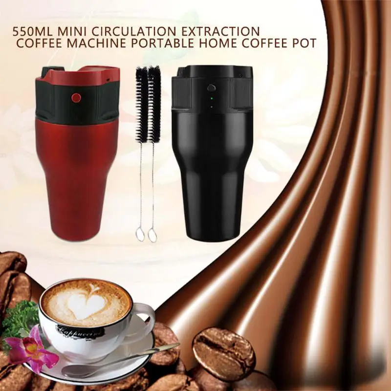 550 Ml البسيطة تداول استخراج ماكينة القهوة المحمولة المنزل القهوة صانع كنكة القهوة للمنزل المسافر Coffeeware