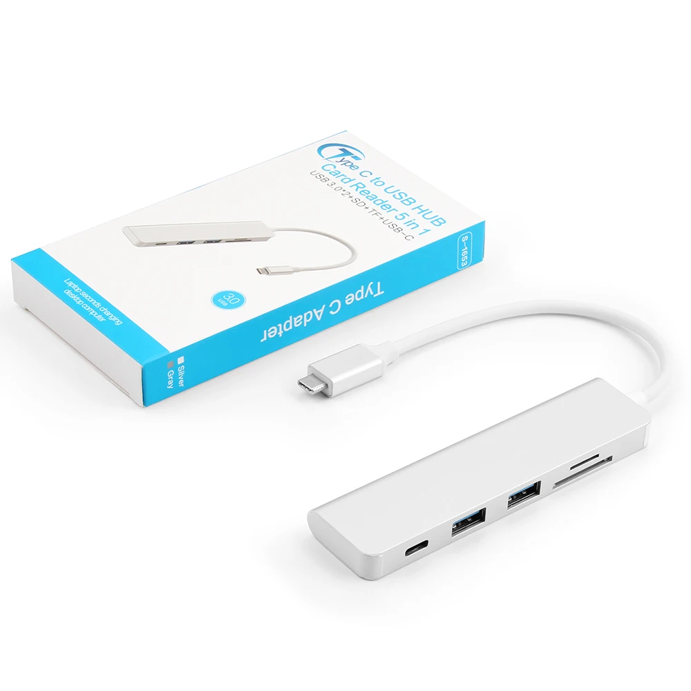 Conversor para Macbook Leitor de Cartão c para 3.0 Hub tipo c Batianda Thunderbolt Adaptador Pro ar 13 15 16 Usb-c tf - sd 3 Usb - Imagem 5