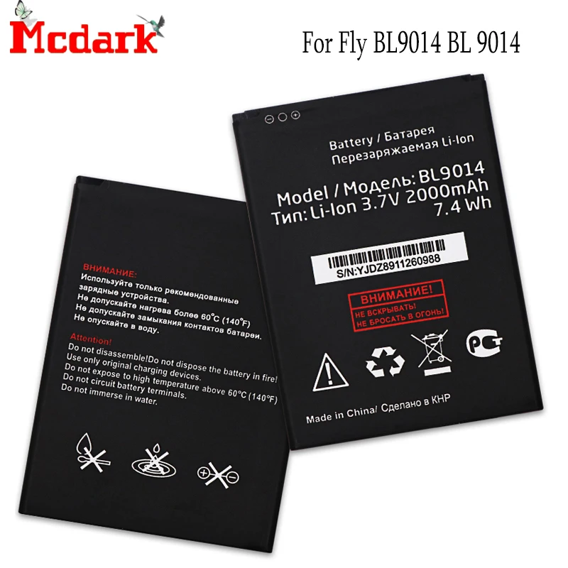 Mcdark для Fly BL9014 BL 9014 Замена батареи высокое качество 2000 мАч резервная батарея