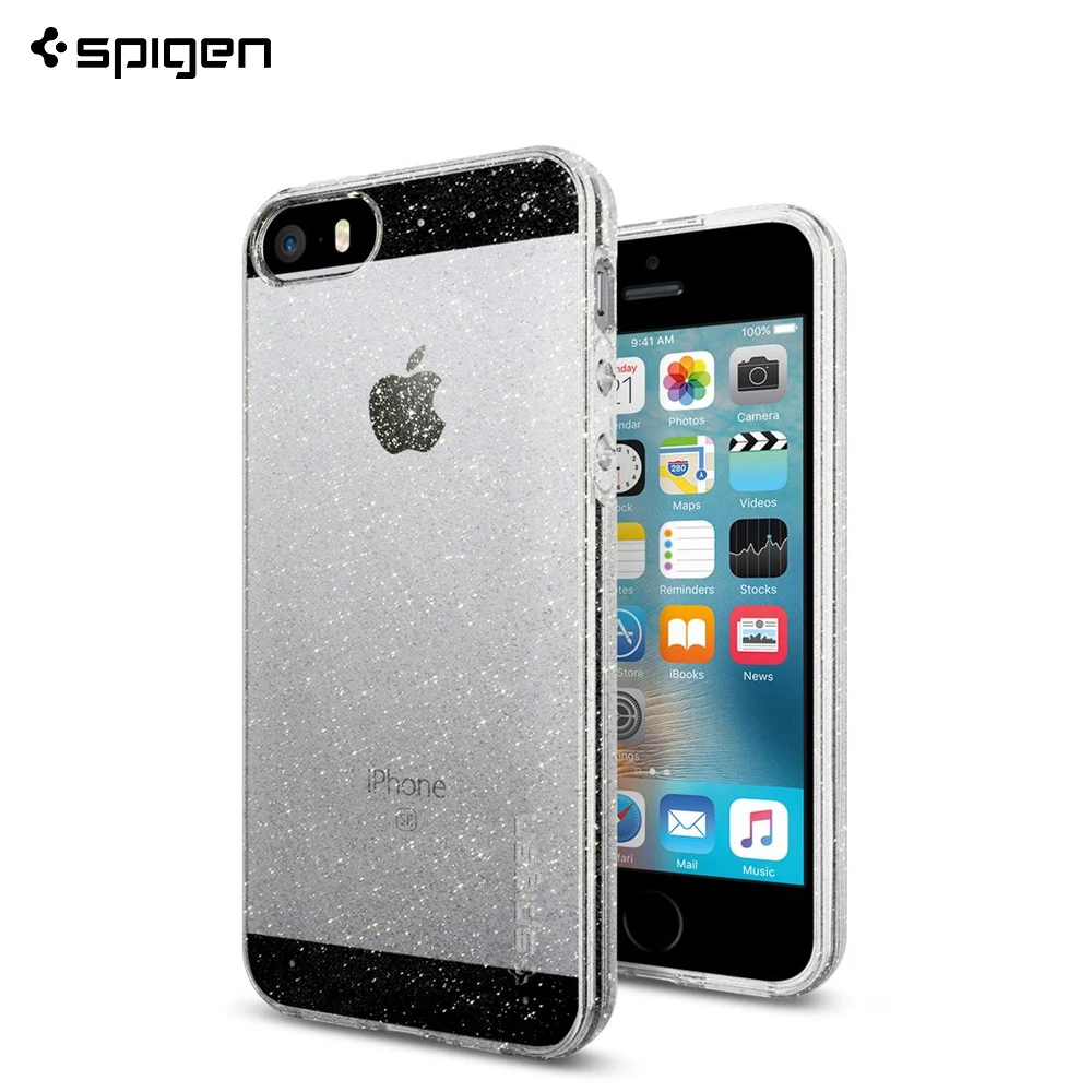 Защитный чехол Spigen для iPhone SE/5S/5 Liquid Air Glitter прозрачный/041CS21959/100/50|Бамперы| |