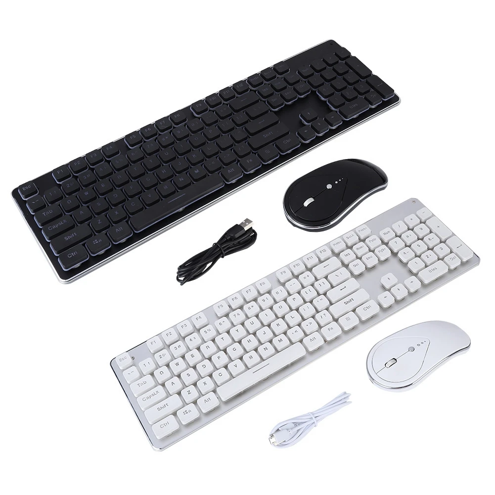 

Wireless Charging Lighting 104 - key Laser Engraving Mute Keyboard Mouse Combo