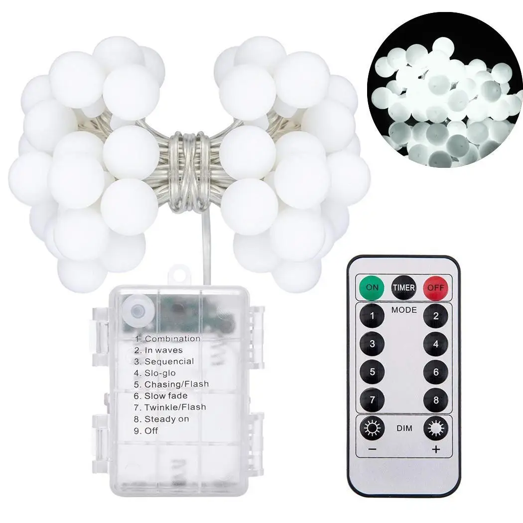 

LED Decorative Lights Small Ball Shape Christmas 238g Lights Total 5.1 meters approx with Remote 11LM Control