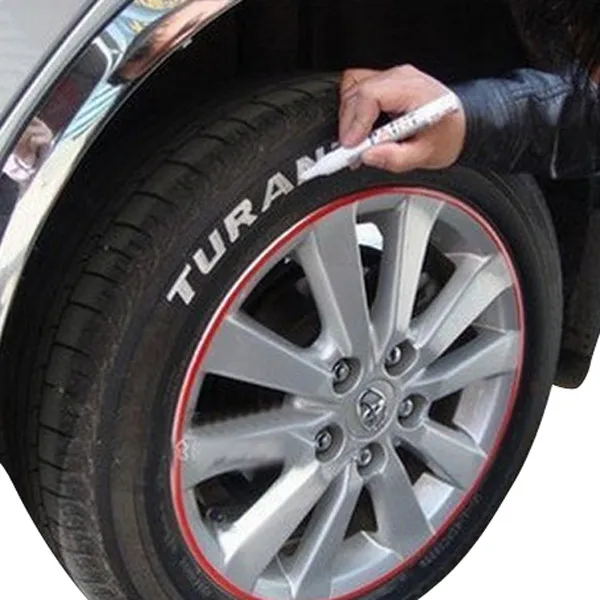 Маркер для автомобильных шин, водостойкая белая Универсальная автомобильная ручка из стального волокна, металлический маркер для перманентных шин