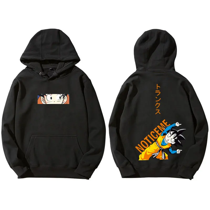 Harajuku Японская манга Sudadera Dragon Ball толстовки для мужчин и женщин любителей хип хоп Goten мужские шорты плюс бархат свободные пара толстовки