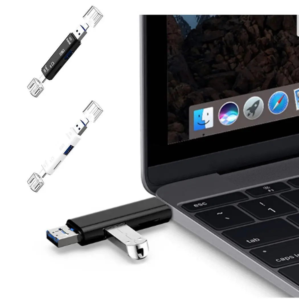 Type-C / USB Micro SD mobile phones laptops common computers. TF Memory Card Reader OTG Adapter | Компьютеры и офис