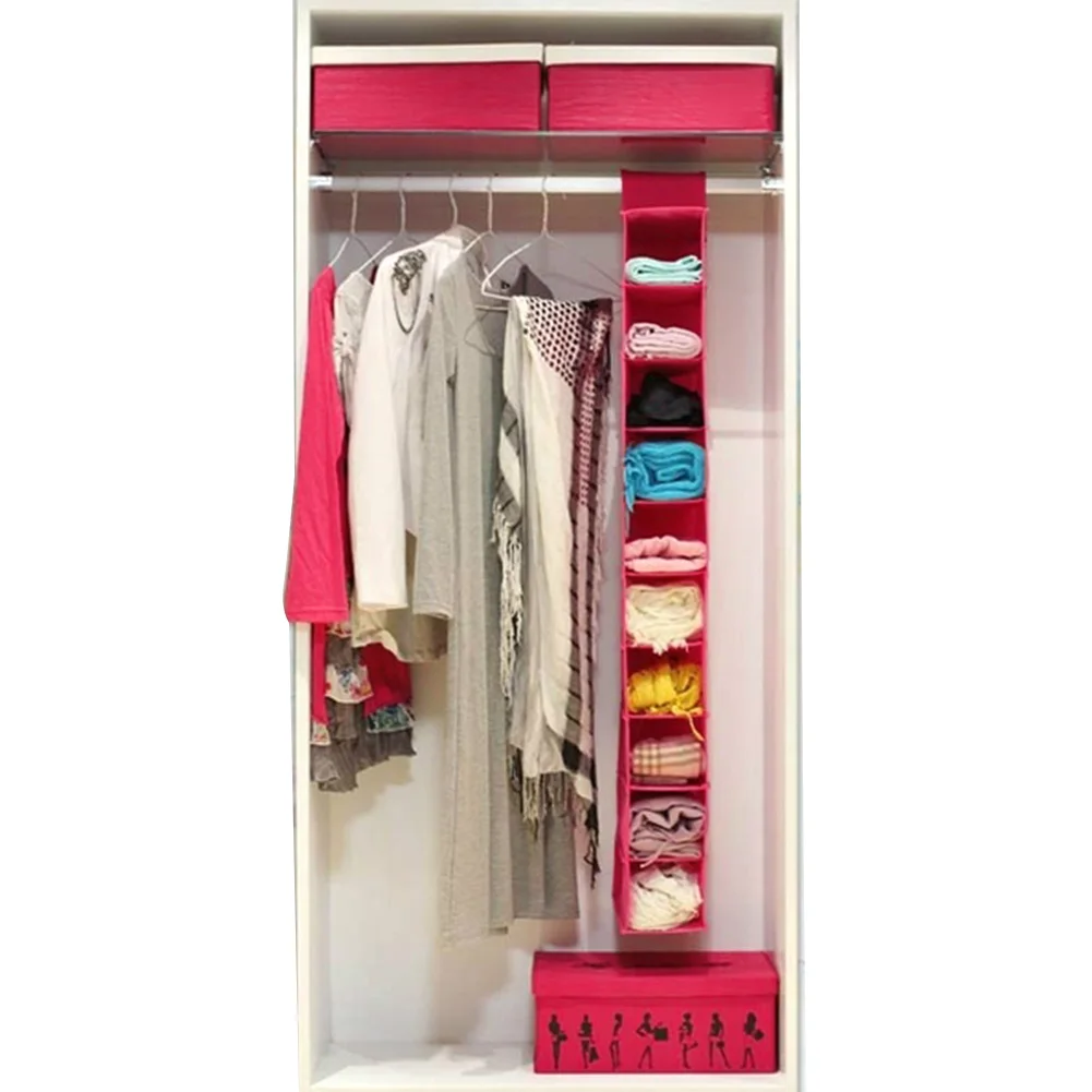 

8 Pockets Hanging Storage Bag Wardrobe Door Wall Mounted Home Sundries Clothing shoes underwear Closet Organizer Bags