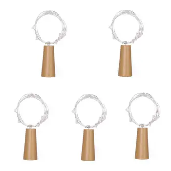

5pcs 10LED Wine Bottle Cork Light 4.5v Bottle Stopper Copper Wire String Lights for Wedding Party Decoration Lamp