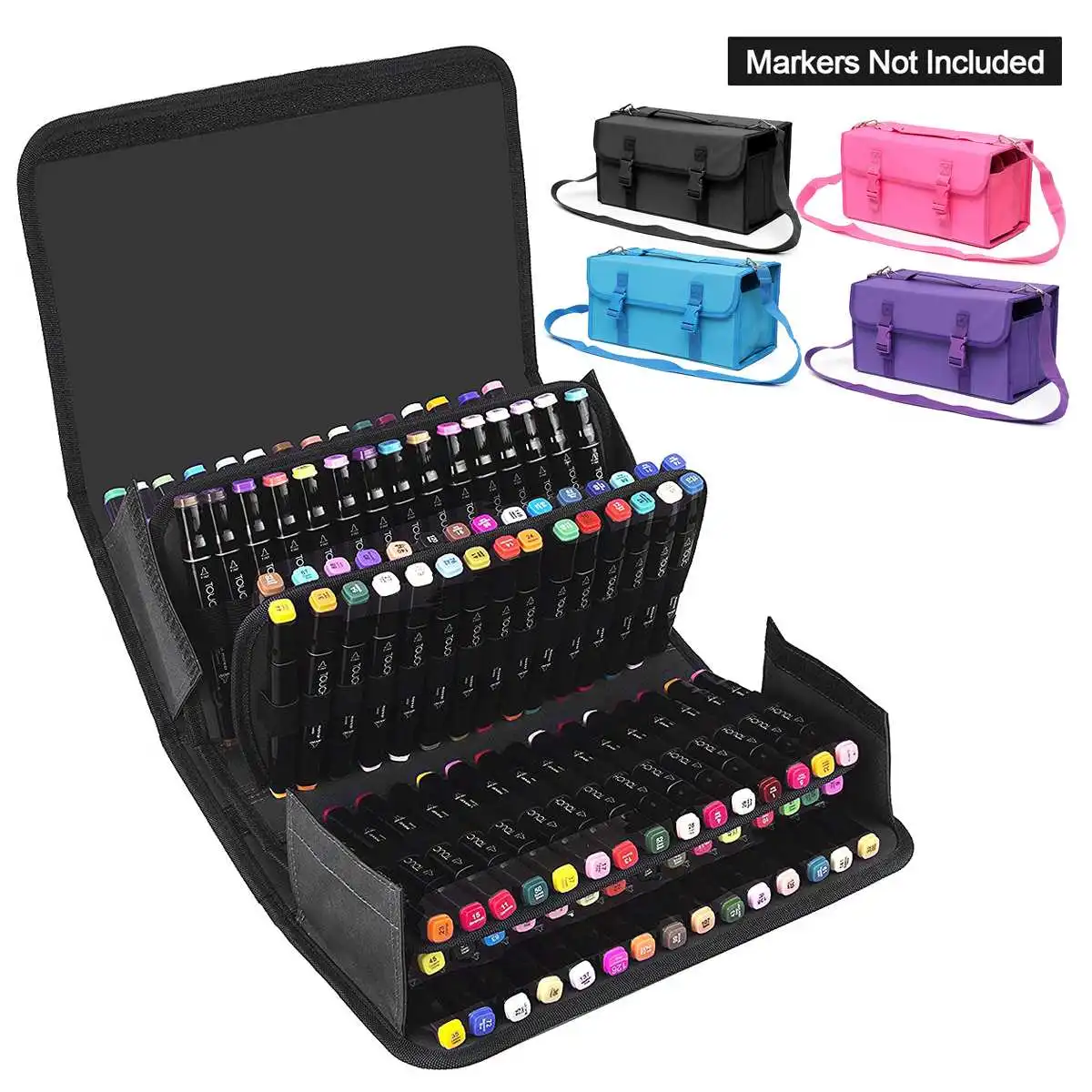 

Markers Pen 120 Holes Oily alcohol marker for drawing manga Brush pen Animation Design Art Supplies Storage bag