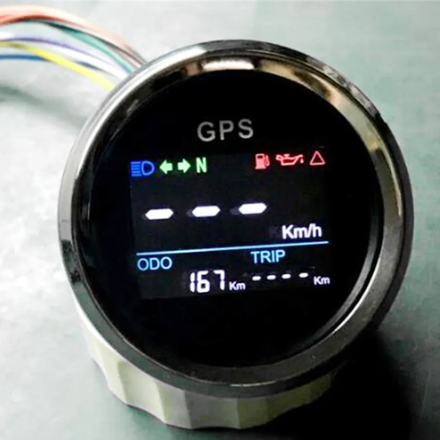 52 мм встроенный сенсорный ЖК дисплей GPS Спидометр цифровой мульти индикаторы 0 ~ 999