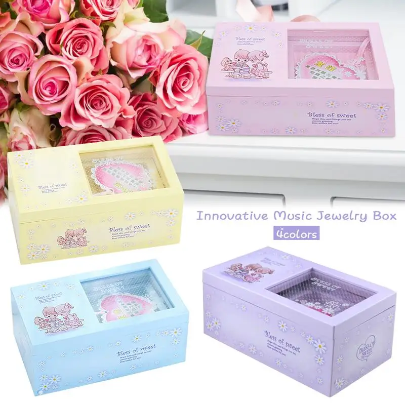Caja de música Dream Girl para niños caja de joyería Musical rectangular con bailarina Rosa Alicia en el país de las Maravillas caja de música caja de joyería Caja de música Dream Girl para niños caja de joyería Musical rectangular con bailarina Rosa Alicia en el país de las Maravillas caja de música caja de joyería