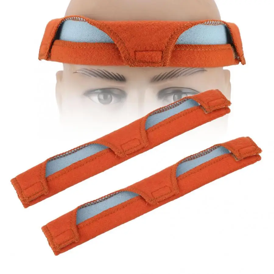 

2pcs Cotton Welding Helmet sweatband Orange Head Sweat Cap Standard Workplace Safety Welding Sweat Band Hat Helmet Comforter Pad