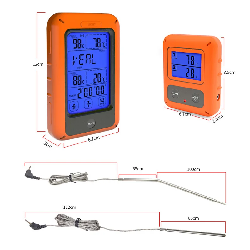 

Wireless Thermometer Portable TS-TP20 Wireless Remote Digital Cooking Food Meat Thermometer