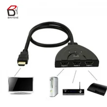 3 переключатель порта HDMI 3 в 1 Выход 1080P концентратор V1.4B HDMI коммутатор, переключатель кабель-адаптер для HDTV xbox PS3 черный