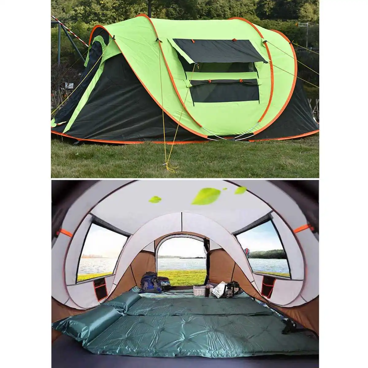 

Fully Automatic Instant-Pop Up Tent Waterproof UV Outdoor Camping 3-4 Person Hiking Picnic Sunshade for Fishing Camping Park