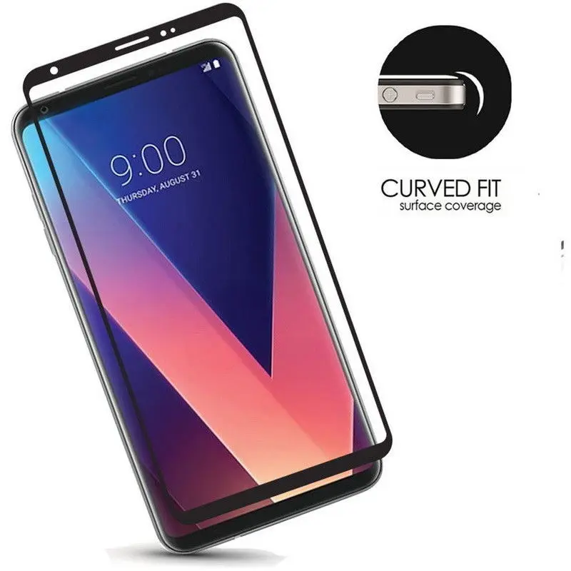 

2.5D Protective Tempered Glass 9H Full Cover Screen Protector For LG V40 V30 STYLO L-03K Q7 Plus K8 Q6 K20 Plus LV5 G7 K8 2018