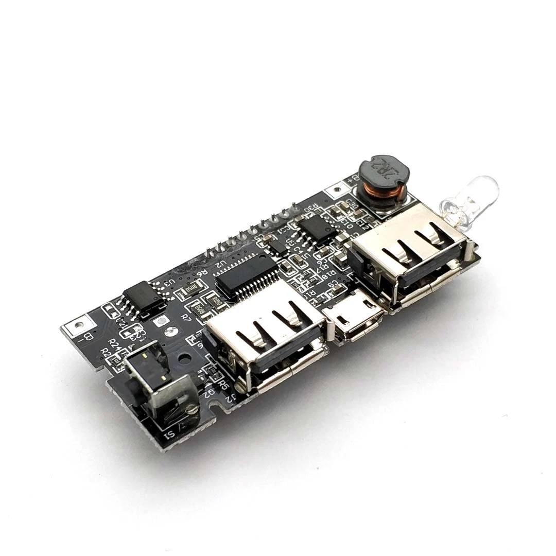 Двойной USB 5 в 1 а 18650 Мобильный Внешний аккумулятор зарядное устройство PCB модуль