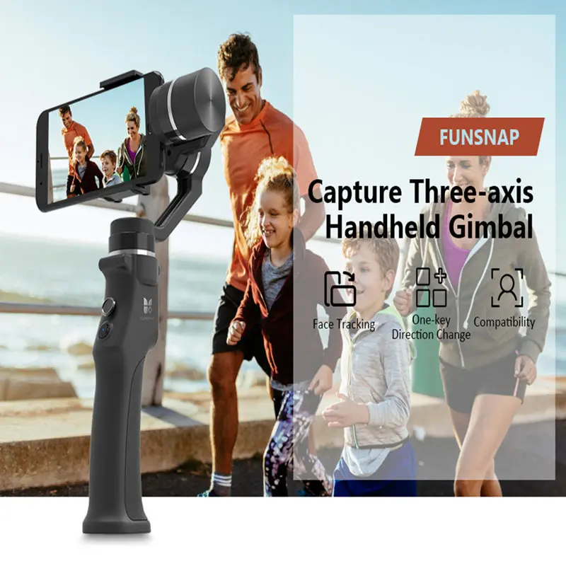 

Funsnap Capture 3 Axis Handheld Gimbal Stabilizer For Smartphone GoPro 6 SJcam XiaoYi 4k Camera Not DJI OSMO 2 ZHIYUN FEIYUTECH