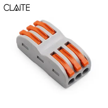 

CLAITE 1X 5X 10X Electrical Wiring Household 3PIN Fast Wire Connector Terminal for Lamp Lantern Connection NEW