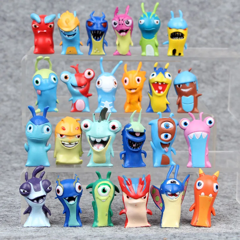 

Fashion 24 Pcs/lot 5 Cm Coton Film A Slugterra Action PVC Figure Poupee Animaux Jouets Pour Enfants Cadeaux Lps Toys