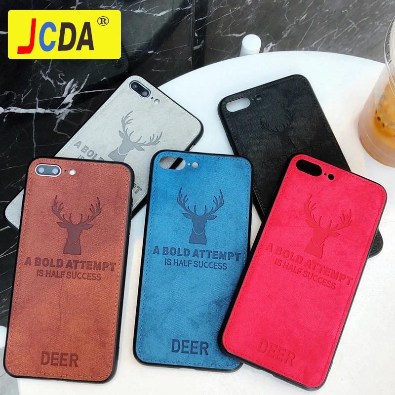 JCDA Phone Case For Xiaomi Mi 8 Cloth Deer Cover MI A2 Lite F1 Housing Redmi Note 6 Pro 5 Plus Carcase Capa S2 9 Tempered Glass |