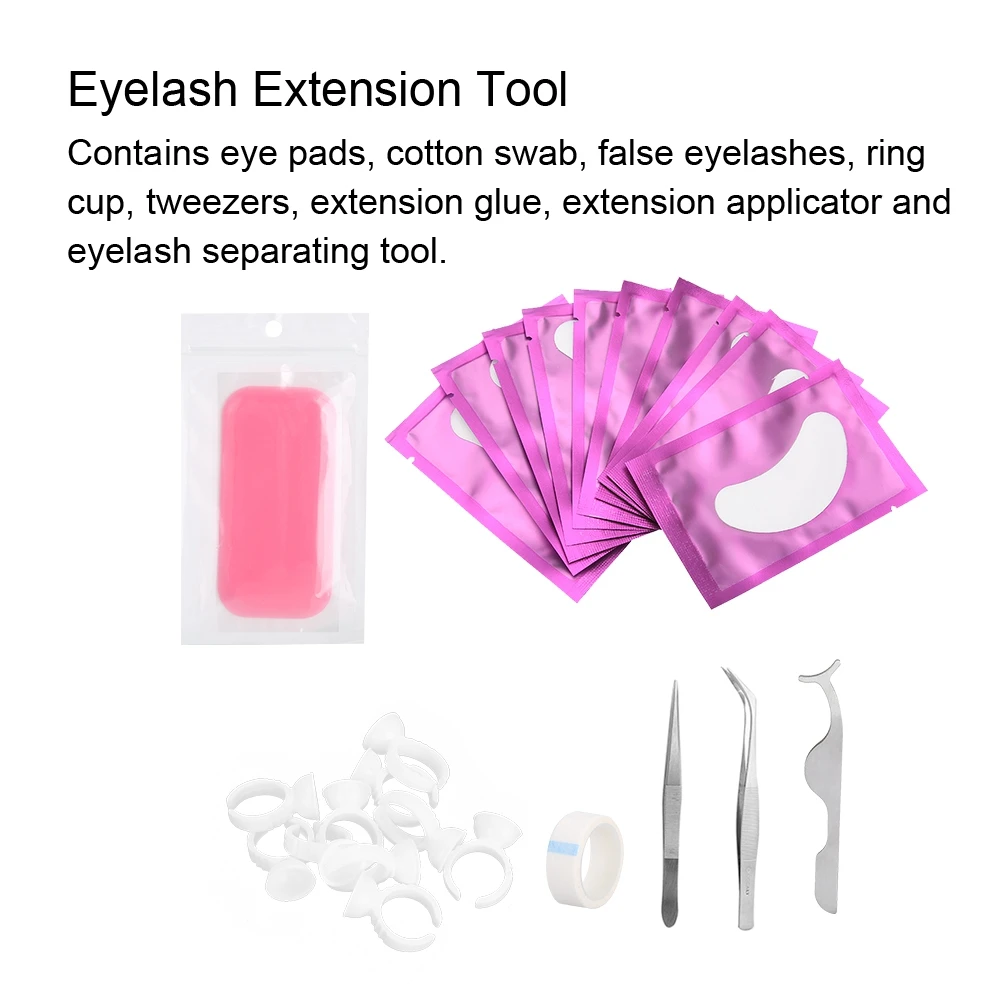 Professional Grafting Eyelash Set Eye Pads Tweezers Ring Cup Eyelash Extension Eyes Beauty Makeup Tool Kit 2 Professional Grafting Eyelash Set Eye Pads Tweezers Ring Cup Eyelash Extension Eyes Beauty Makeup Tool Kit 2