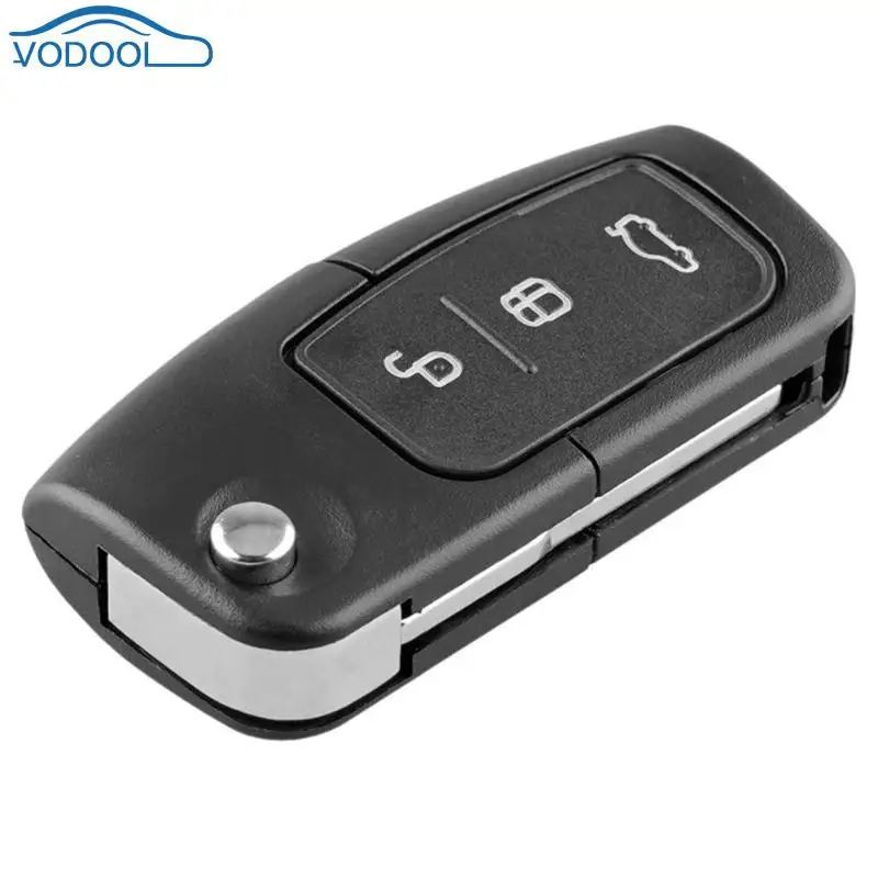 

433MHz 4D63 Chip 3 Button Folding Car Remote Flip Key for Ford Focus Mondeo Fiesta Car Ignition Remote Control Key