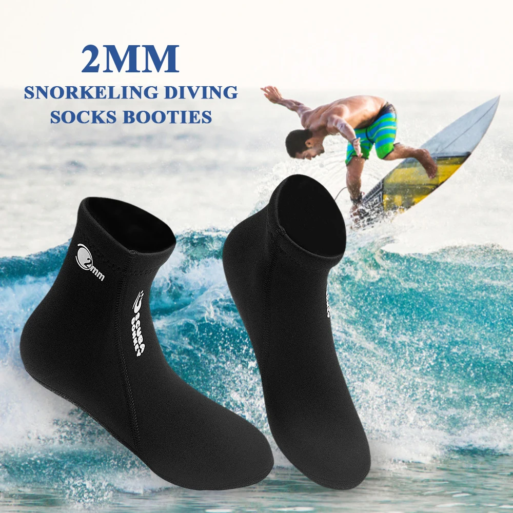 

Diving Swimming socks 2MM Neoprene Diving Socks Boots Water Shoes Beach Booties Snorkeling Diving Surfing Boots for Men Women