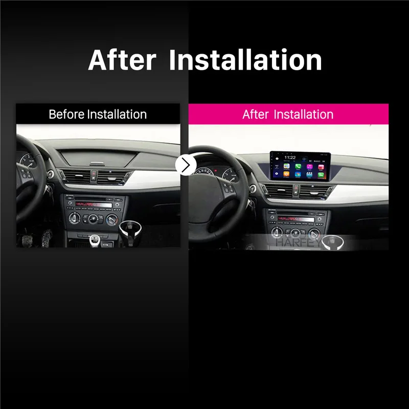Best Harfey Android 8.1/9.0 for 2009-2013 BMW X1 E84 radio 10.1" HD 1024*600 autoradio Car GPS navi Support Wifi bluetooth 5