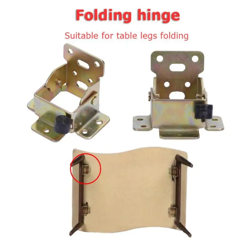 Furniture Hinge Iron Folding Table Leg Brackets Desk Chair Feet