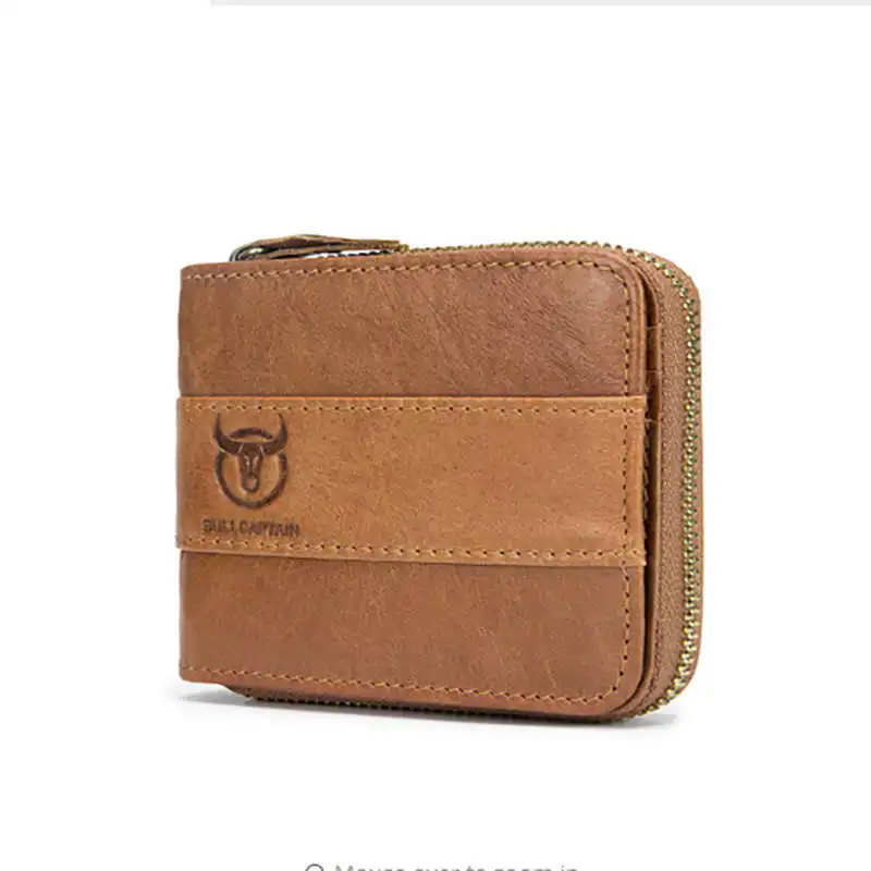 ICON BULLCAPTAIN Men Genuine Leather Wallet Men Wallet Cowhide Coin