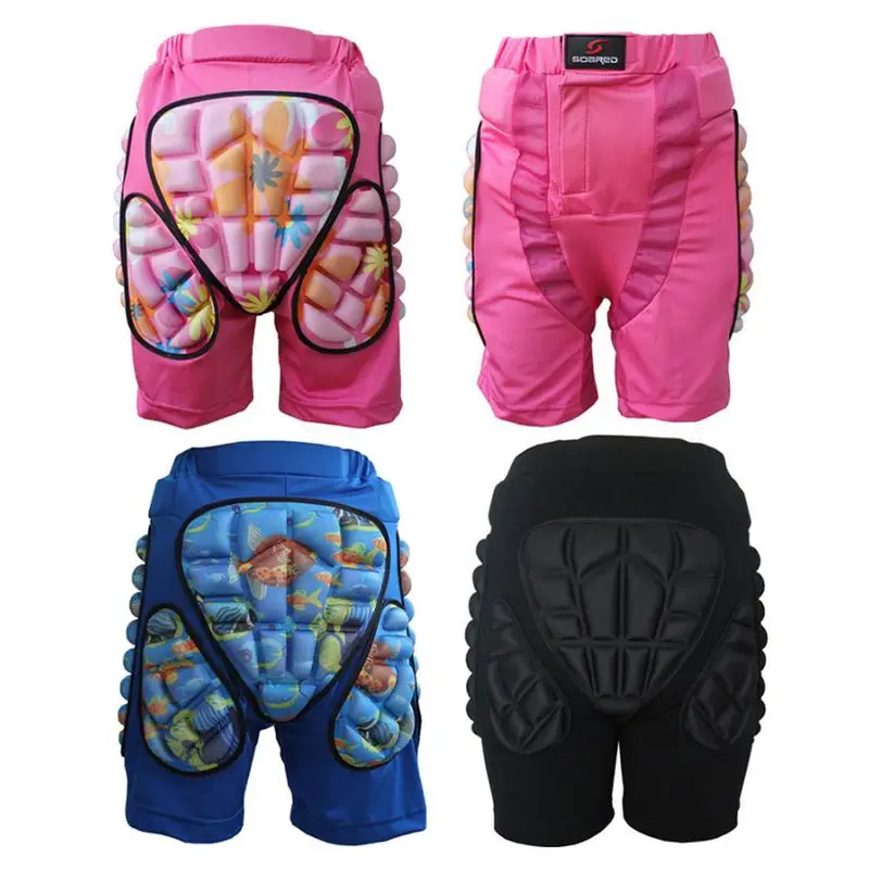 جديد الأطفال على الجليد تزلج الورك سادة حماية الدراجات التزلج التزلج الرياضية السراويل الفتيان الفتيات التزلج الأسطوانة السراويل