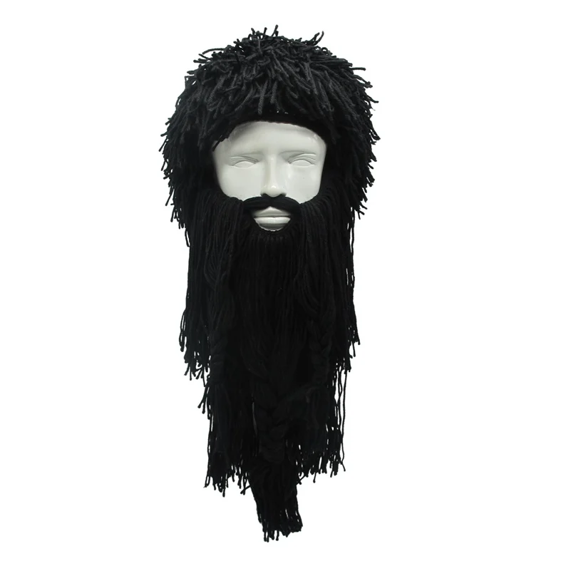 Забавный костюм для косплея на Хэллоуин, мужская вязаная шапка борода Викинга, лыжная Кепка, варварские крутые шапочки, женские зимние теплые сумасшедшие вечерние шапки