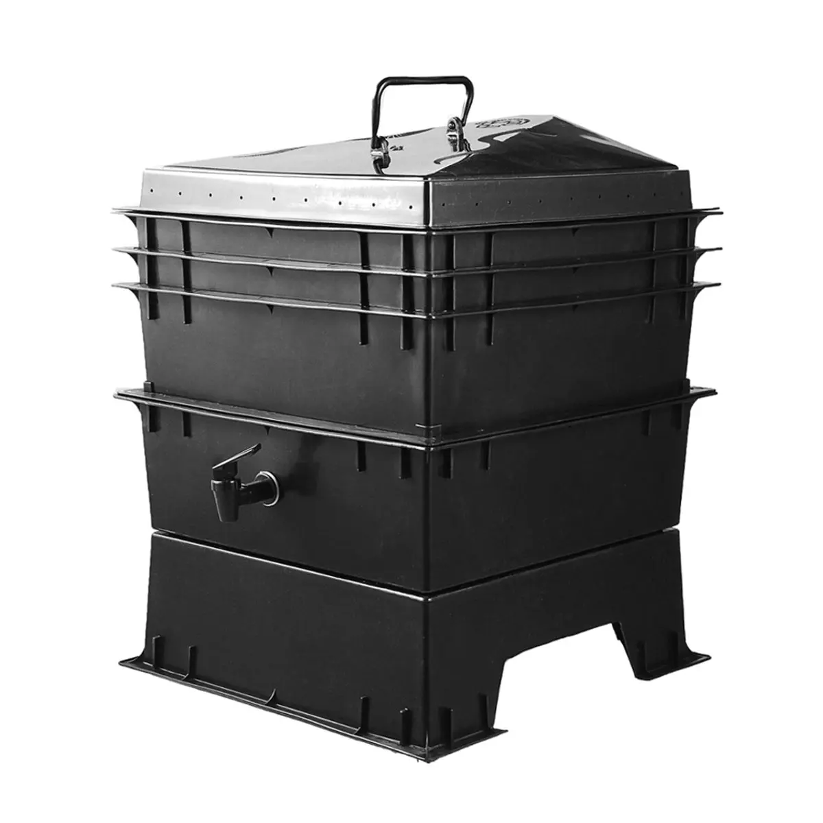 80L PP desecho de cocina lombriz Compost caja DIY compóster gusano compóster de fábrica lombriz casera estiércol y cubos de suelo 80L PP desecho de cocina lombriz Compost caja DIY compóster gusano compóster de fábrica lombriz casera estiércol y cubos de suelo