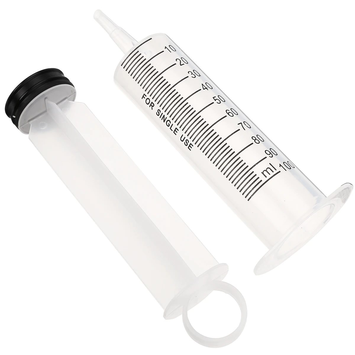 Transparent Measure Syringe 100ml Large Plastic Syringe With Cover Measuring Nutrient Hydroponics Animal Farm Supplies