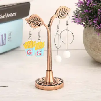 

Metal Earrings Ear Studs Jewelry Display Metal Stand Tree Decoration Necklace Organizer Holder Stand Rack for Valentine's Day