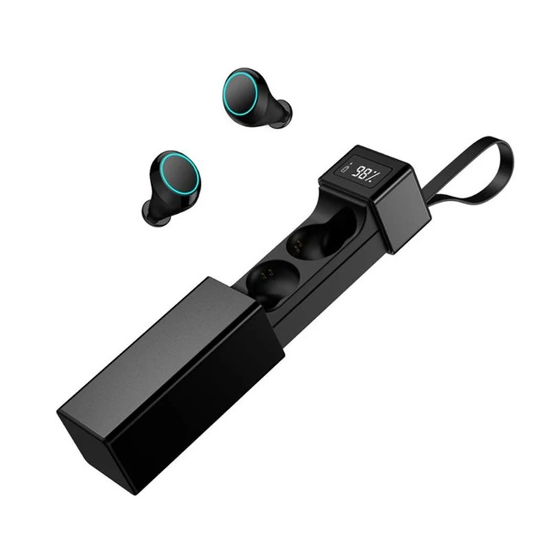 

LEORY V5.0 TWS Dual Wireless HiFi bluetooth Earphone Noise Cancelling IPX7 Waterproof Sports Earphone with Mic for Huawei