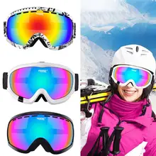 Двойной-Слои Анти-туман для катания на лыжах, верховой езды очки Для мужчин Для женщин очки, ветрозащитные очки теплая дышащая для близоруких объектив Спортивные оснащения Для мужчин t